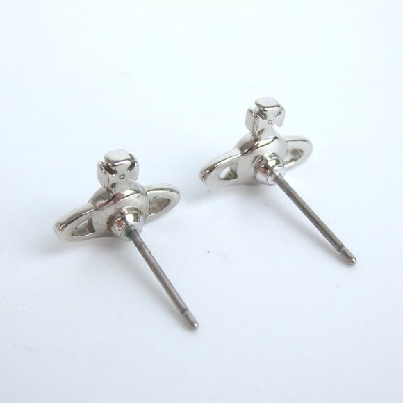 Authentic Vivienne Westwood Orb earring metal/Rhinestone [Used] - Picture 3 of 4